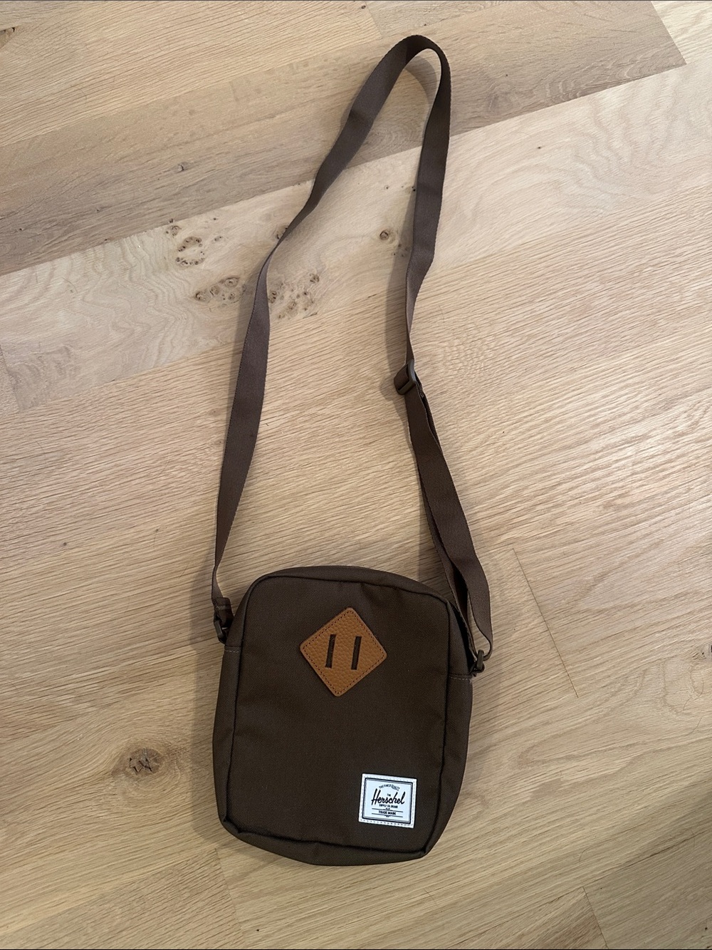 Herschel Supply Company Brown Crossbody Pouch with Tan Accent